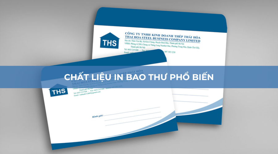 Chất liệu in bao thư phổ biến 