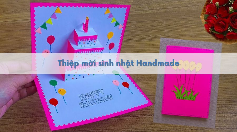 Thiệp mời sinh nhật Handmade